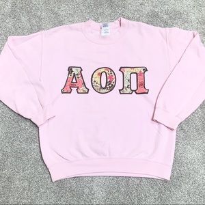 Alpha Omicron Pi letter sweatshirt